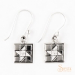 Sterling Silver Mini Friendship Star Earrings on Hook